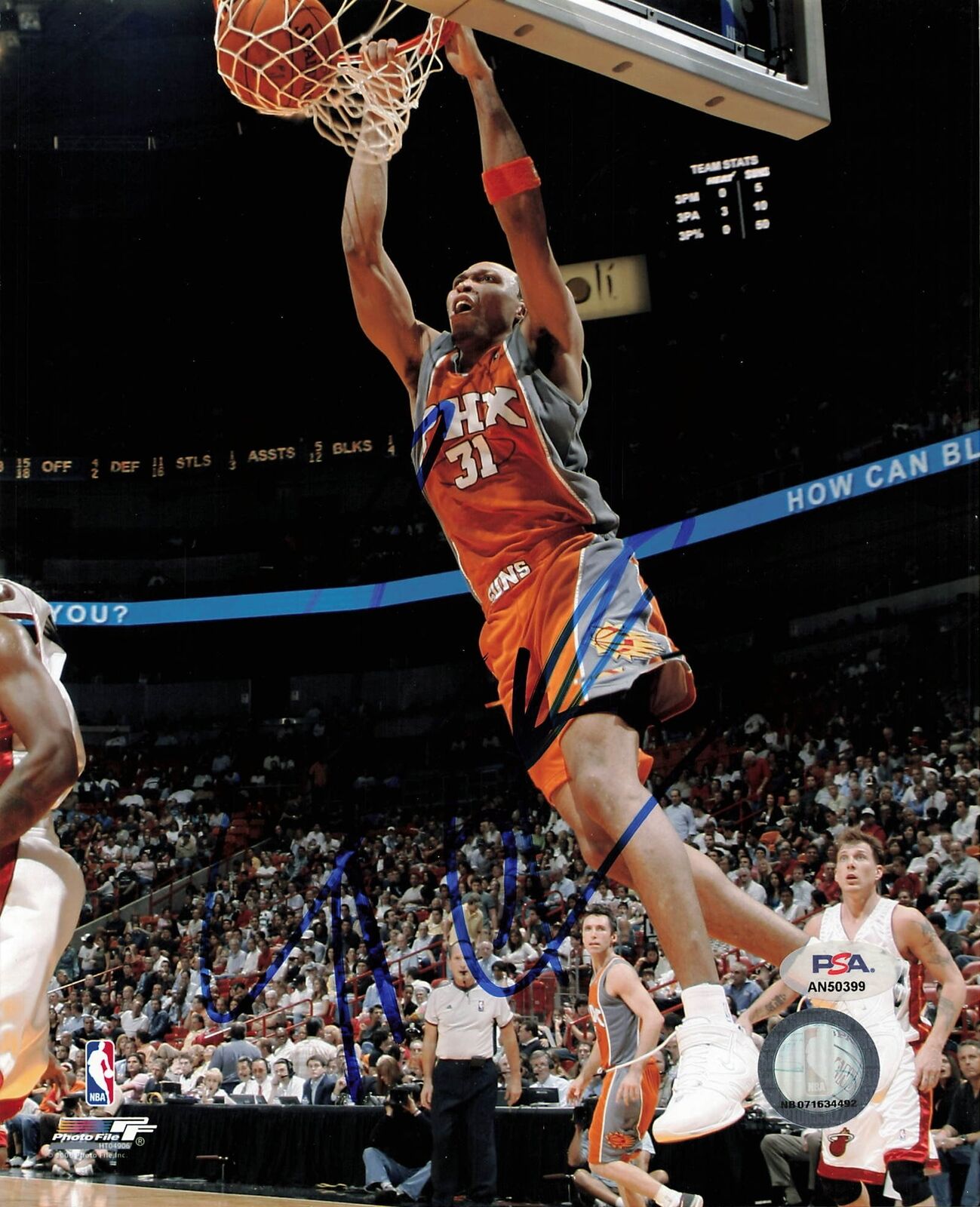 Shawn Marion Signed 8x10 photo PSA/DNA Phoenix Suns Autographed