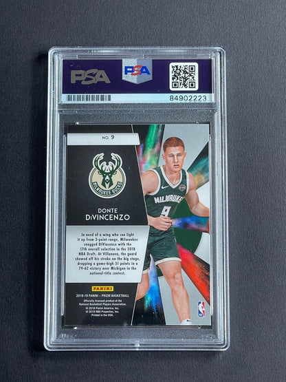 2018-19 Panini Prizm Freshman Phenoms #9 DONTE DIVINCENZO Signed Card PSA/DNA Sl