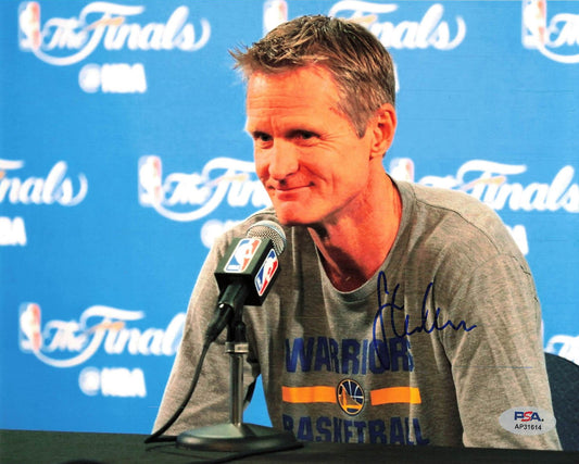 Steve Kerr Signed 8x10 Photo PSA Golden State Warriors