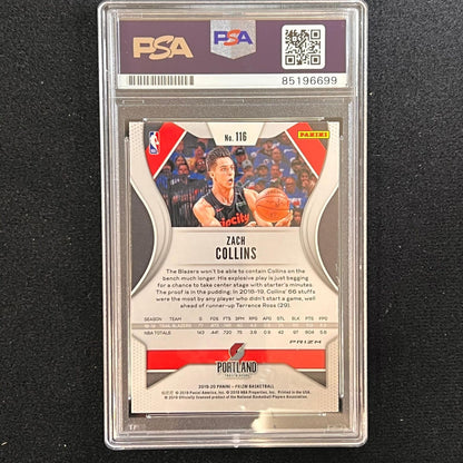 2019-20 Panini Prizm #116 ZACH COLLINS Signed Card AUTO PSA Slabbed Blazers