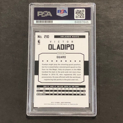 2015-16 NBA Hoops #210 Victor Oladipo Signed Card PSA/DNA Slabbed Magic