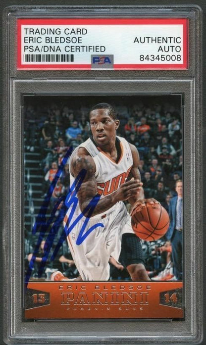 2013-14 Panini Basketball #18 Eric Bledsoe Signed Card AUTO PSA Slabbed