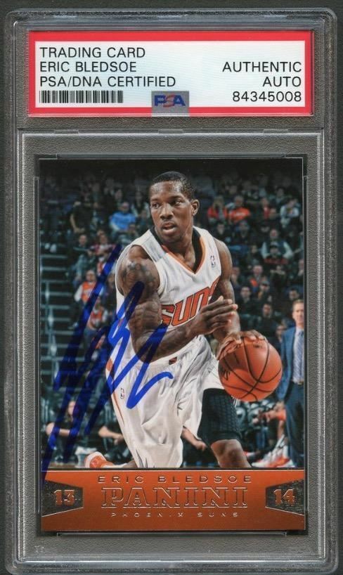 2013-14 Panini Basketball #18 Eric Bledsoe Signed Card AUTO PSA Slabbed