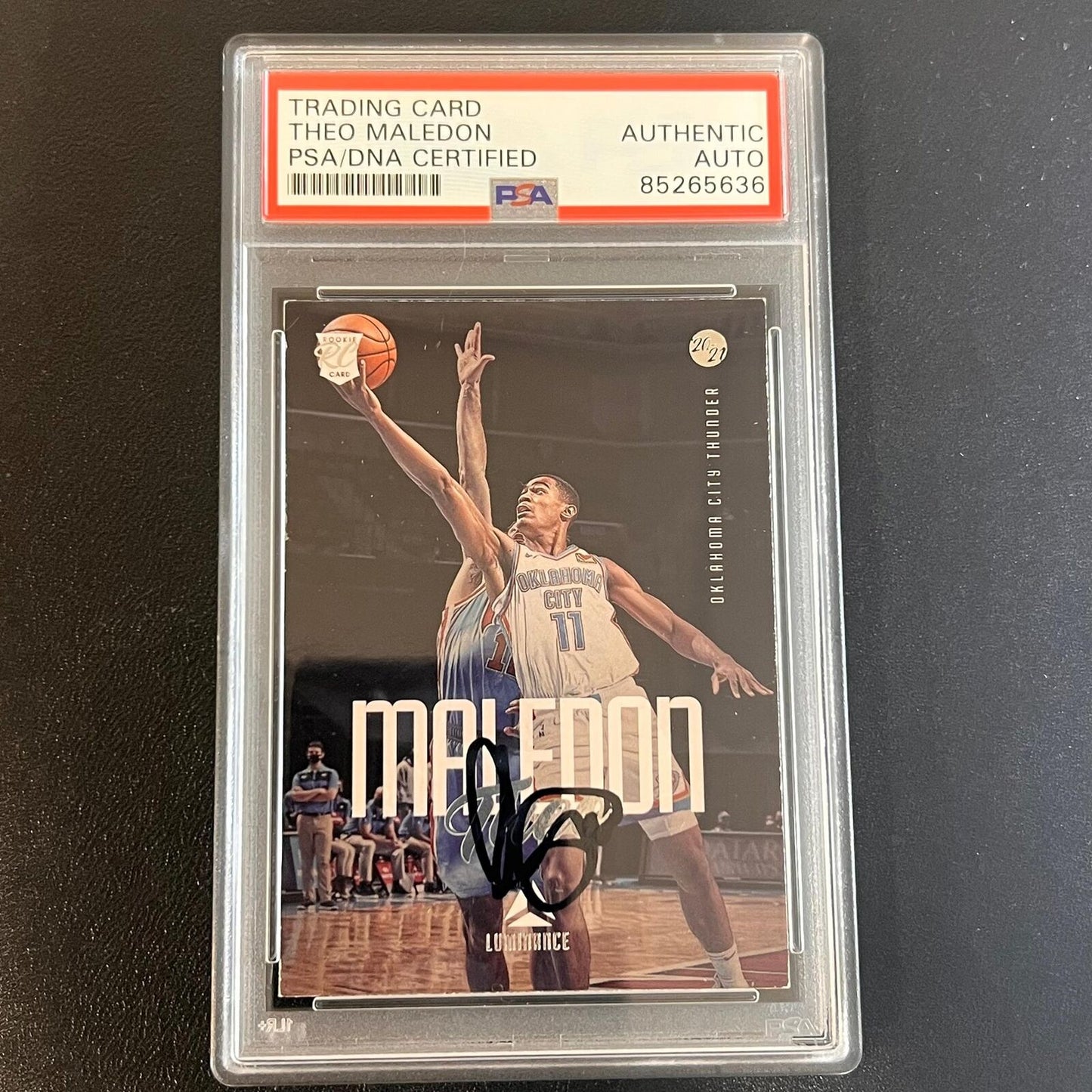 2020-21 Panini Chronicles Luminance Basketball #154 Theo Maledon Signed Card AUT