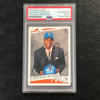 2005-06 Topps #234 Rashad McCants Signed Card AUTO PSA Slabbed Minnesota Timberw