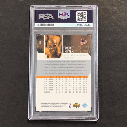 1998 Rookie Card #21 Adonal Foyle Signed Card AUTO PSA Slabbed Warriors RC