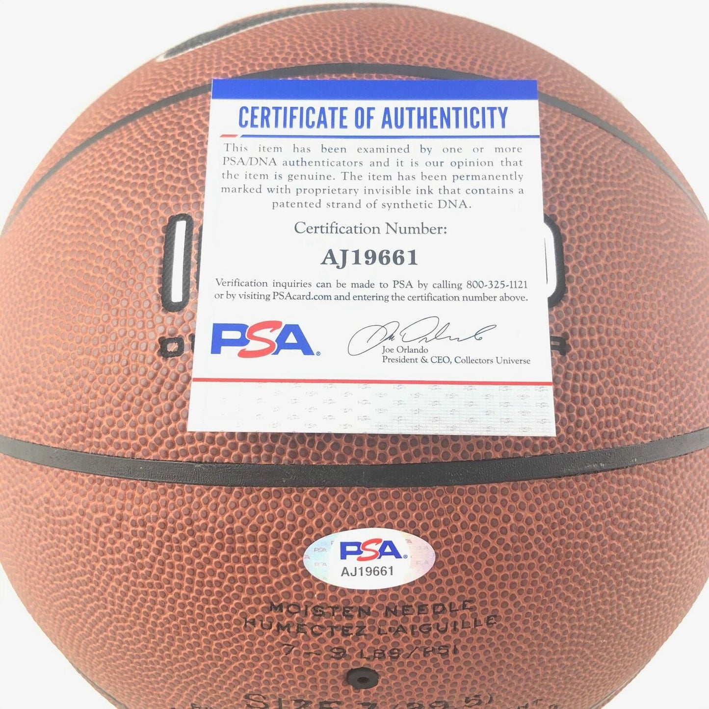 Tim Duncan Signed Basketball PSA/DNA San Antonio Spurs Autographed