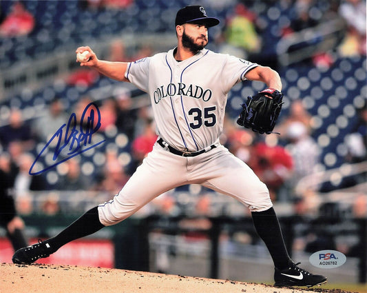 Chad Bettis signed 8x10 photo PSA/DNA Colorado Rockies Autographed