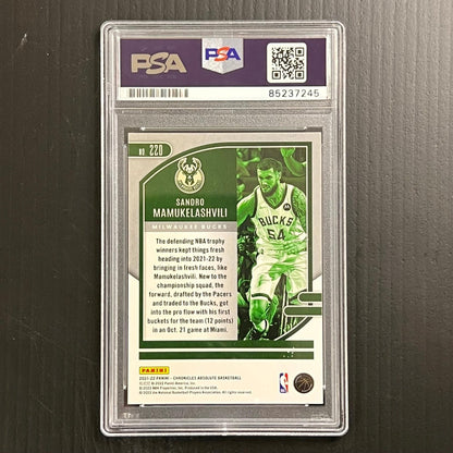 2021-2022 Panini Chronicles Absolute #200 Sandro Mamukelashvili Signed Card AUTO