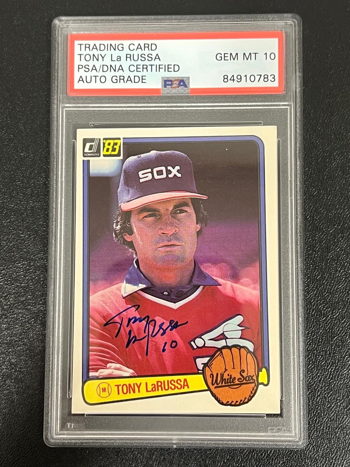 1982 Donruss #571 Tony La Russa Signed Card AUTO PSA Slabbed White Sox