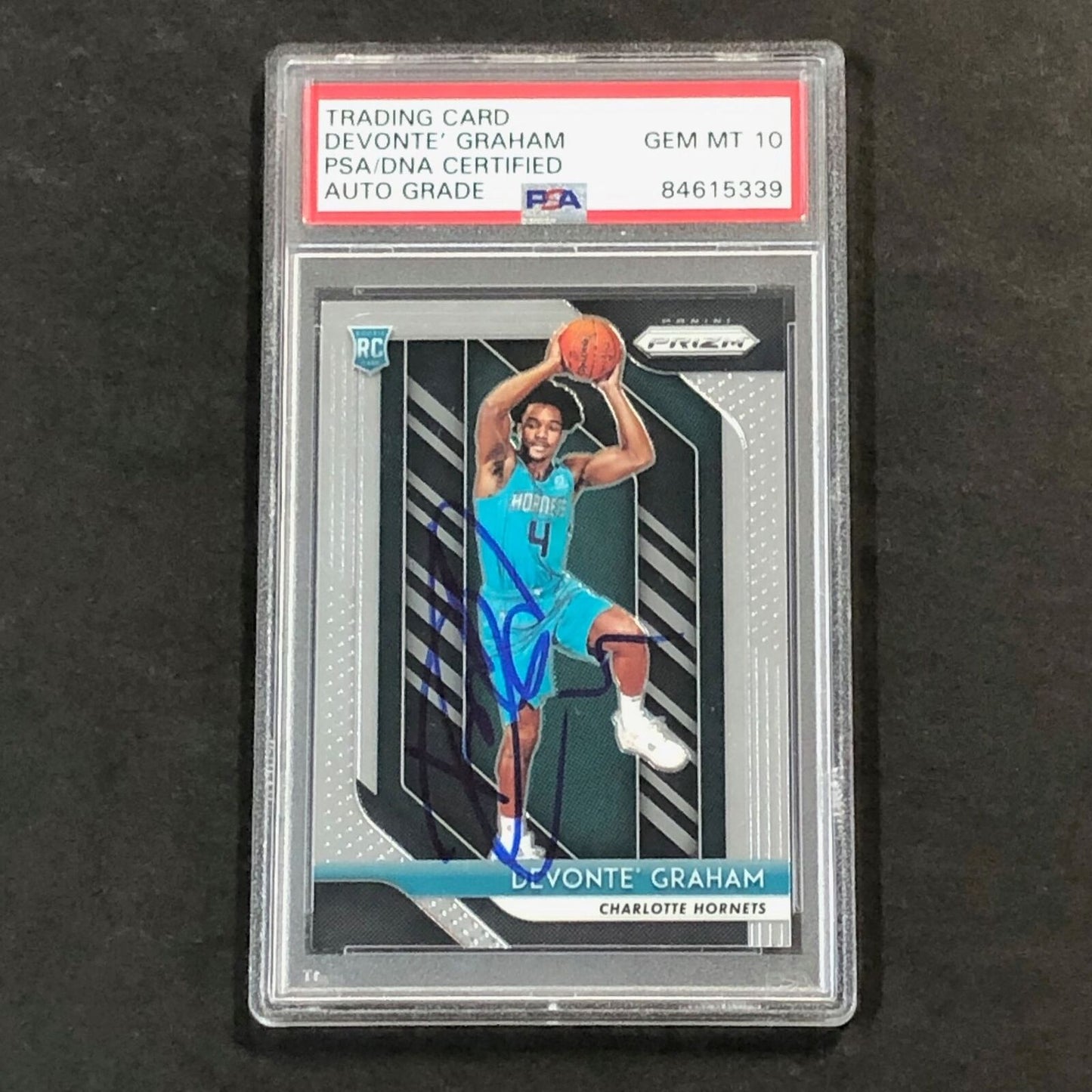 2018 Panini Prizm #288 Devonte' Graham Signed Card AUTO 10 PSA/DNA Slabbed RC Ho