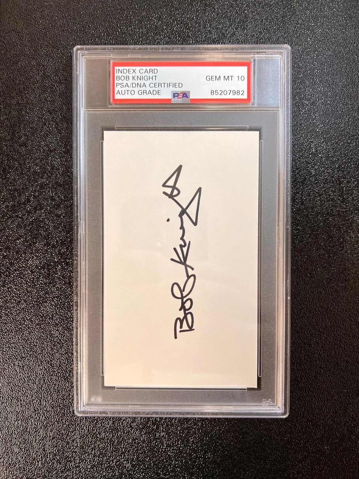 Bob Knight signed cut PSA/DNA slabbed Autographed Indiana