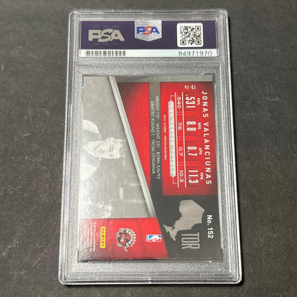 2014-15 Panini Prestige #152 Jonas Valanciunas Signed Card AUTO PSA Slabbed Rapt