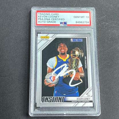 2021-22 Panini Instant #10 Kevon Looney Signed Card AUTO Grade 10 PSA Slabbed RC