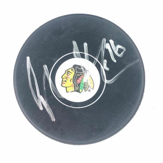 JUJHAR KHAIRA signed Hockey Puck PSA/DNA Chicago Blackhawks Autographed