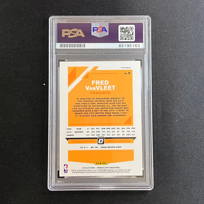 2019-20 Panini Mosaic #9 Fred VanVleet Signed Card AUTO PSA Slabbed Raptors