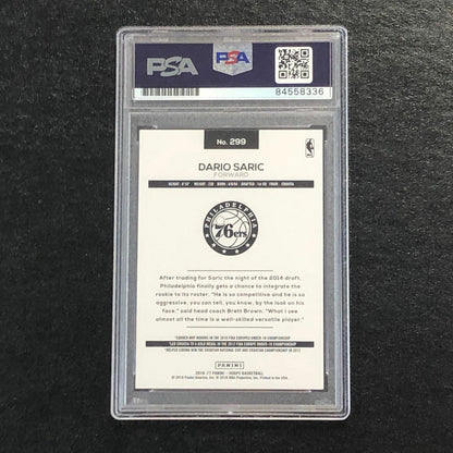 2016-17 NBA Hoops #299 Dario Saric Signed Card AUTO PSA Slabbed RC 76ers