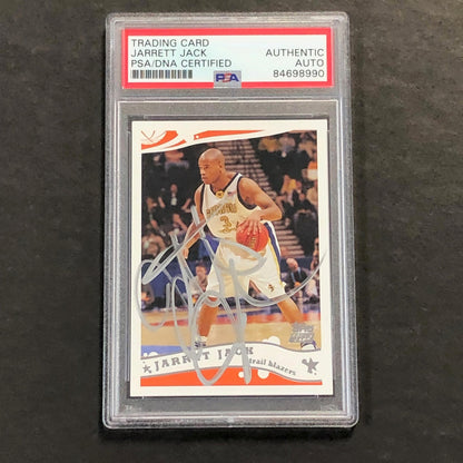 2005 Topps #242 Jarrett Jack Signed Card AUTO PSA Slabbed RC Trail Blazers