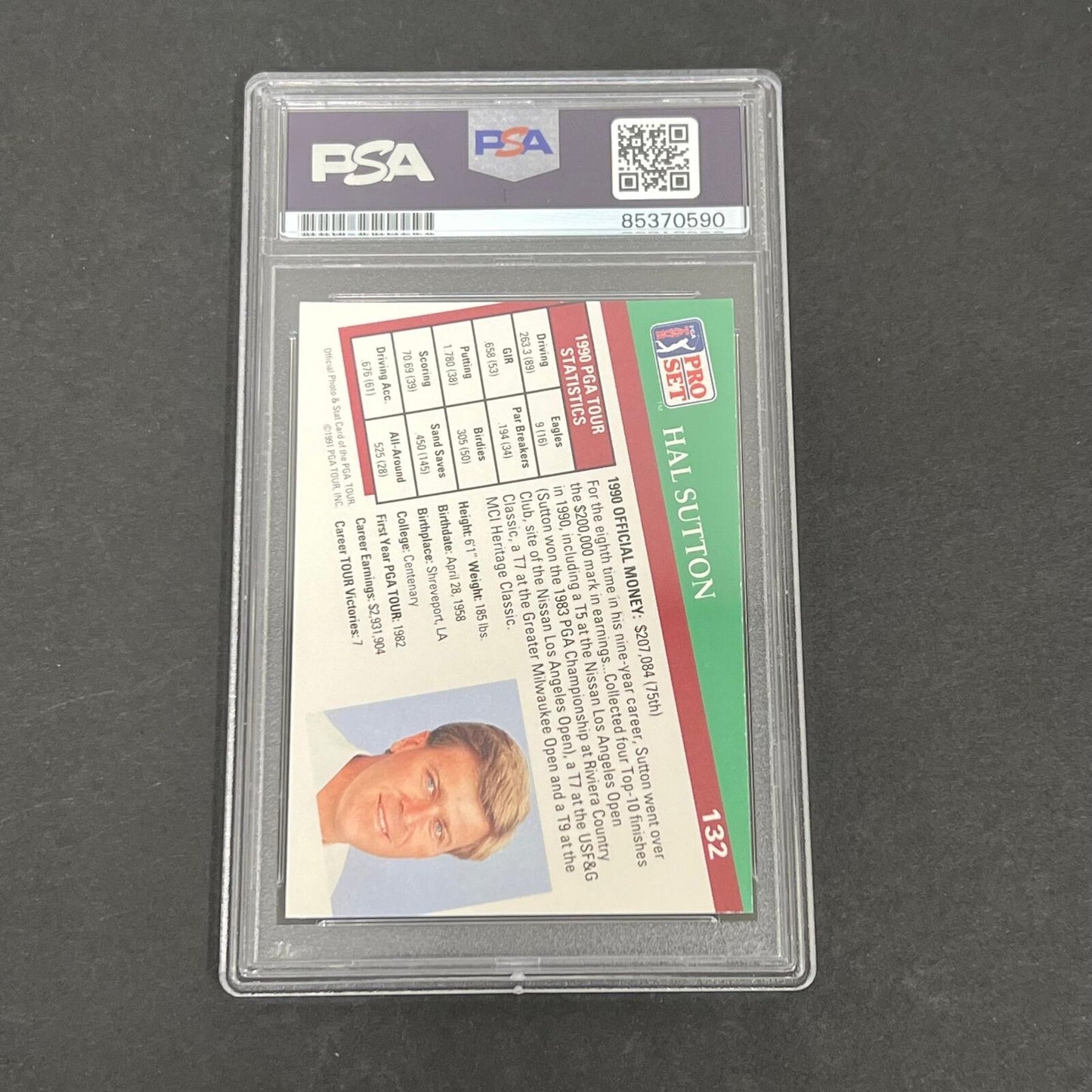 1991 Pro Set #132 Hal Sutton Signed Card PSA/DNA Slabbed Auto