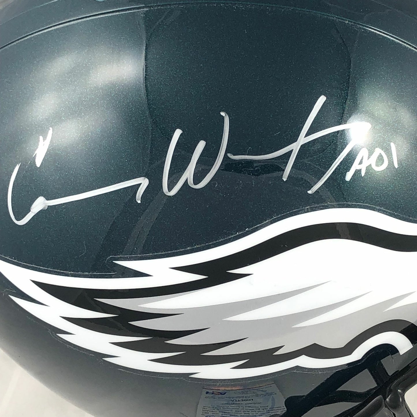 Carson Wentz Signed Full Size Helmet PSA/DNA Fanatics Philadelphia Eagles Autogr