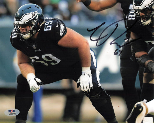 Landon Dickerson Signed 8x10 Photo PSA Philadelphia Eagles