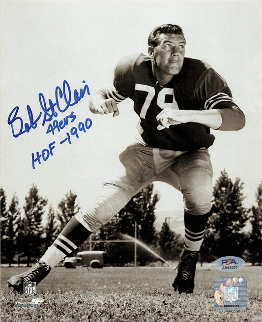 BOB ST. CLAIR signed 8x10 photo PSA/DNA San Francisco 49ers Autographed