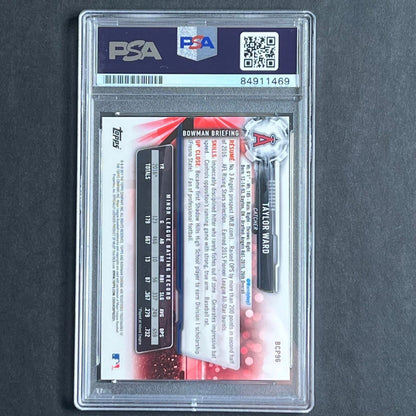 2017 Topps Bowman Chrome #BCP96 Taylor Ward Signed Card Auto Grade 10 PSA Slabbe