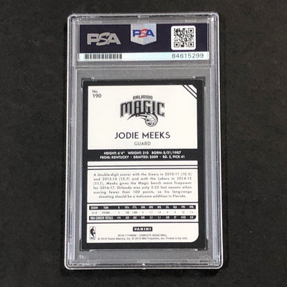 2016-17 Panini Complete #190 Jodie Meeks Signed Card AUTO 10 PSA Slabbed Magic