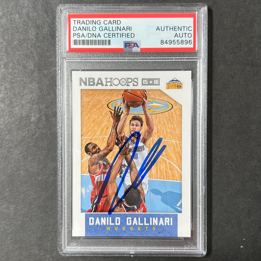 2015-16 NBA Hoops #237 Danilo Gallinari Signed AUTO PSA Slabbed Nuggets