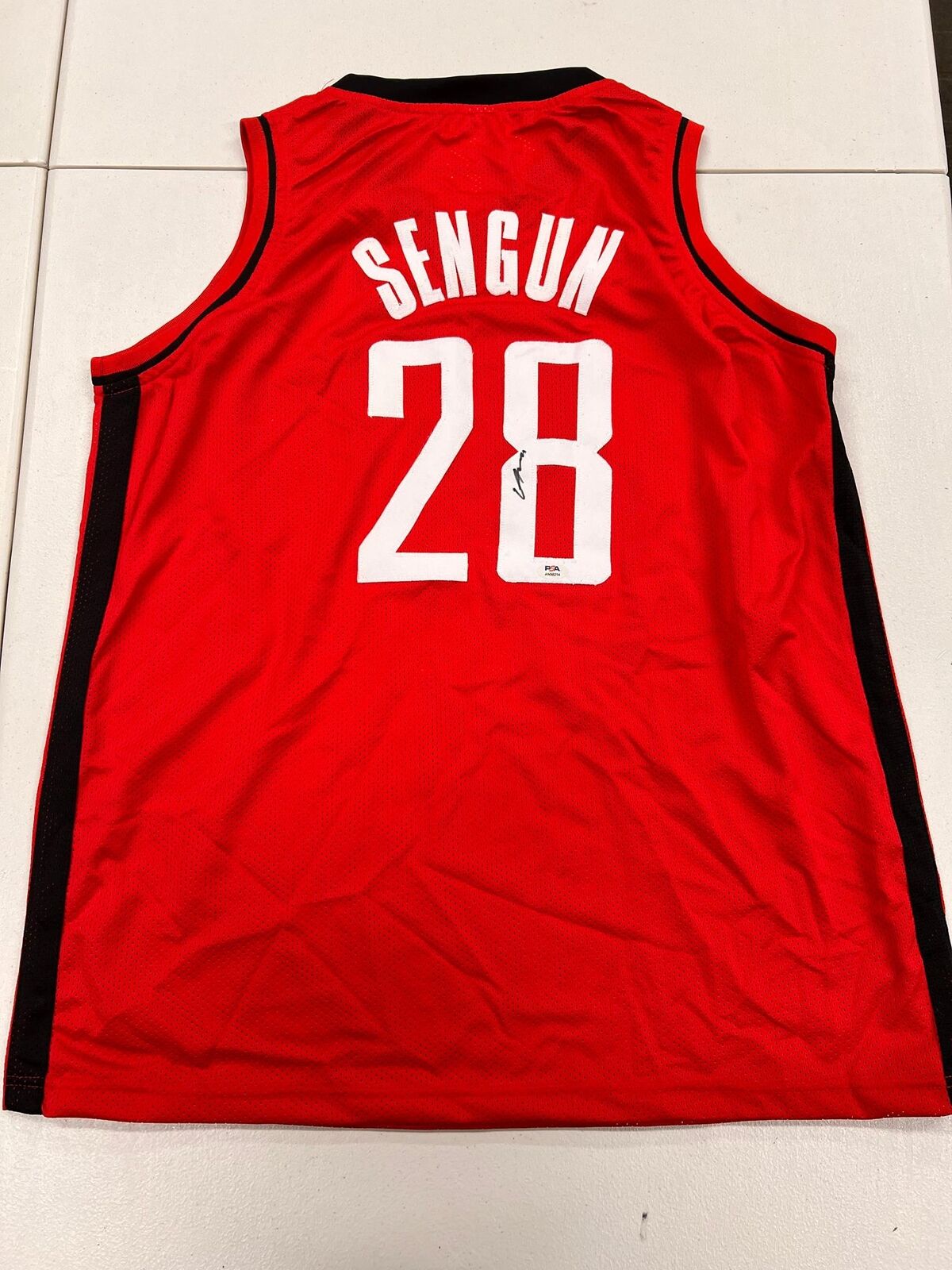 Alperen Segun signed jersey PSA/DNA Houston Rockets Autographed