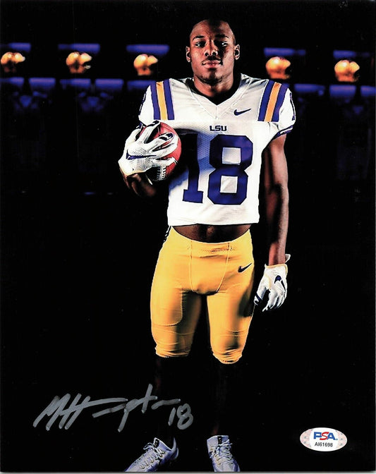 MAURICE HAMPTON JR. Signed 8x10 photo PSA/DNA LSU Tigers Autographed