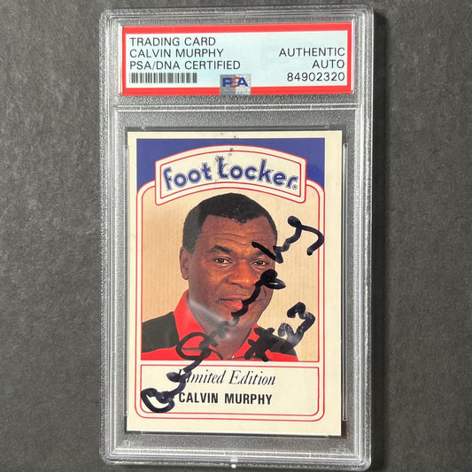 1991 Foot Locker #5 Calvin Murphy Signed Card AUTO PSA Slabbed Rockets