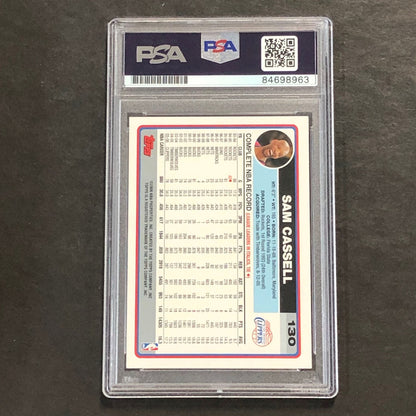 2009-10 Topps Basketball #130 Sam Cassell Signed Card AUTO PSA Slabbed Clippers