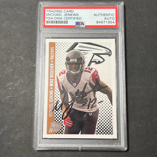 2006 Topps #94 Signed Card Michael Jenkins AUTO PSA ATLANTA FALCONS