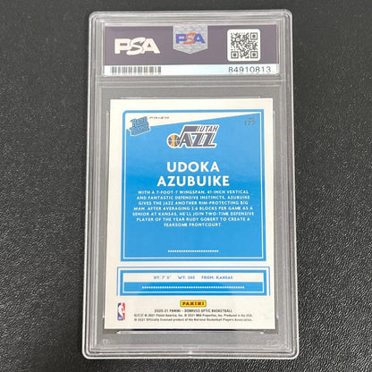 2020-21 Panini Donruss Optic #177 Udoka Azubuike AUTO Signed Card PSA/DNA Encaps