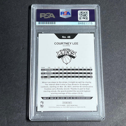 2018-19 Panini Hoops #48 Courtney Lee Signed Card AUTO PSA Slabbed Knicks