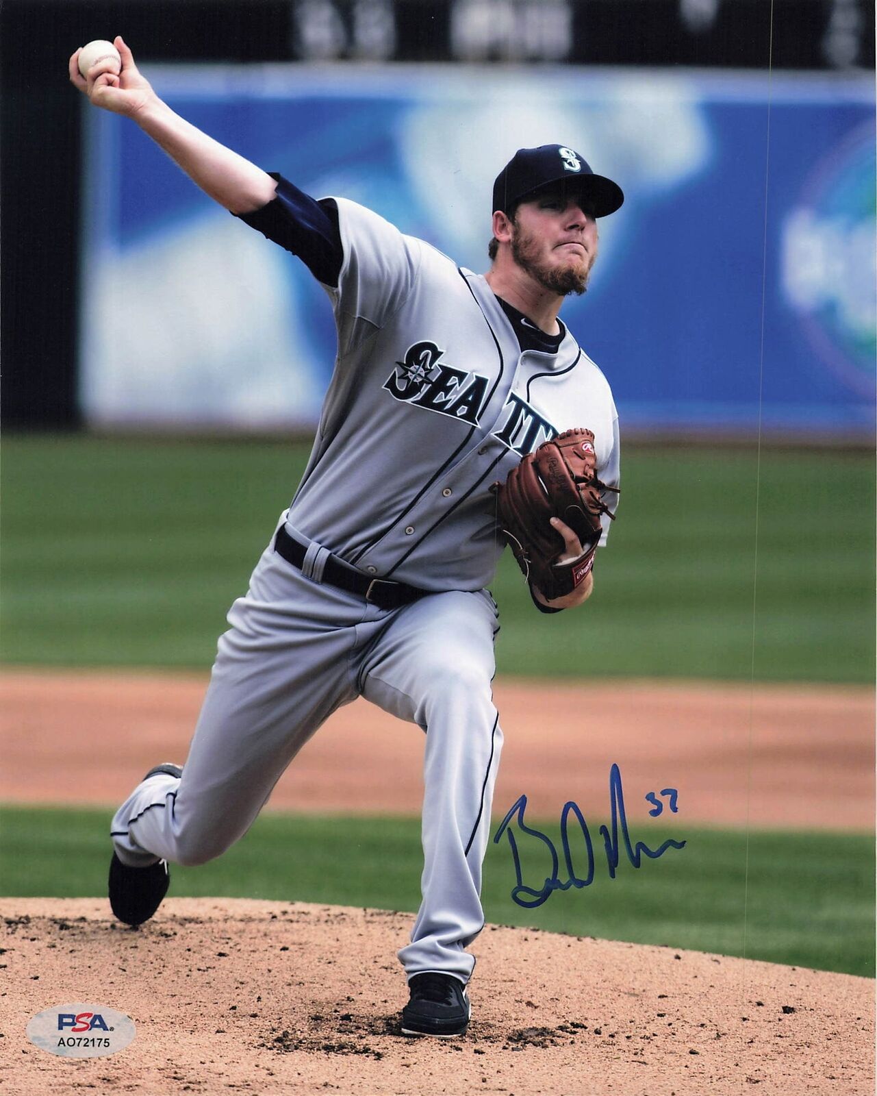 BRANDON MAURER signed 8x10 photo PSA/DNA Seattle Mariners Autographed