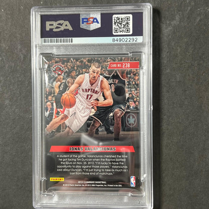 2012-13 Panini Marquee #238 Jonas Valanciunas Signed Card AUTO PSA Slabbed Toron