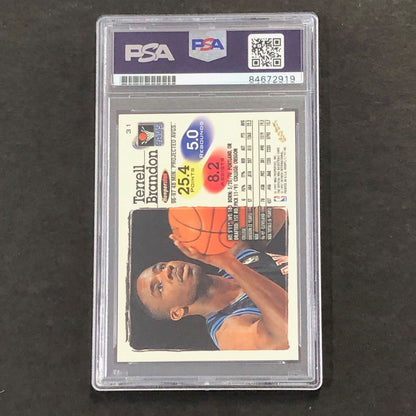 1996-97 Skybox NBA Hoops #31 Terrell Brandon Signed Card AUTO PSA/DNA Slabbed Ca