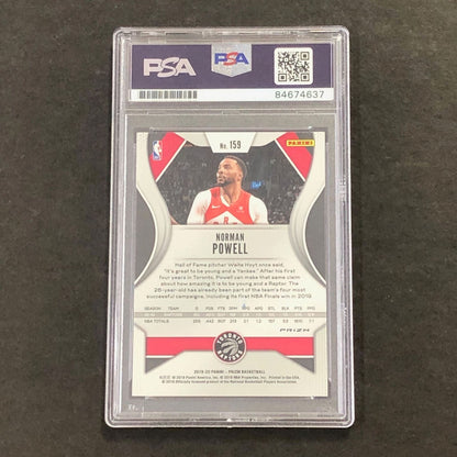 2019-20 Panini Prizm #159 Red White Blue Norman Powell Signed Card AUTO GRADE 10