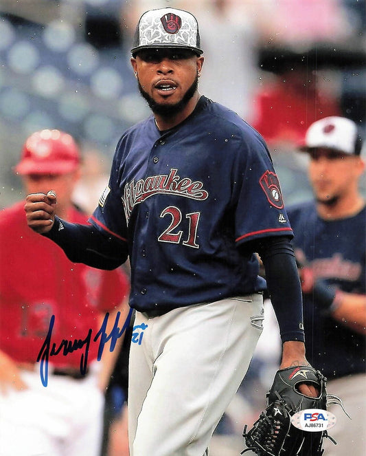 JEREMY JEFFRESS signed 8x10 photo PSA/DNA Milwaukee Brewers Autographed