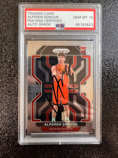 2021-22 Panini Prizm #318 Alperen Sengun Auto Grade 10 PSA Slabbed RC