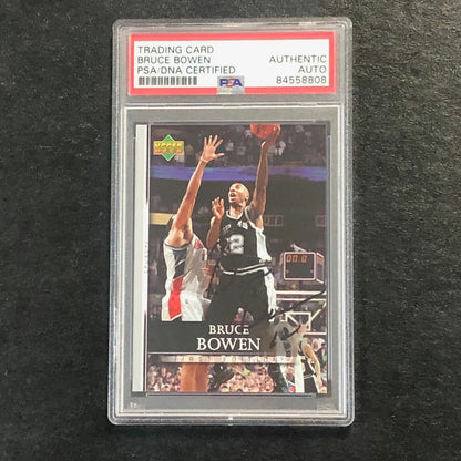 2007-08 Upper Deck First Edition #25 Bruce Bowen Signed Card AUTO PSA Slabbed Sp