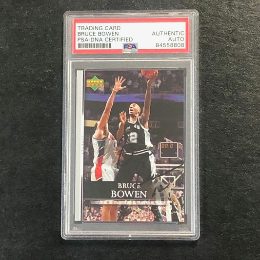 2007-08 Upper Deck First Edition #25 Bruce Bowen Signed Card AUTO PSA Slabbed Sp