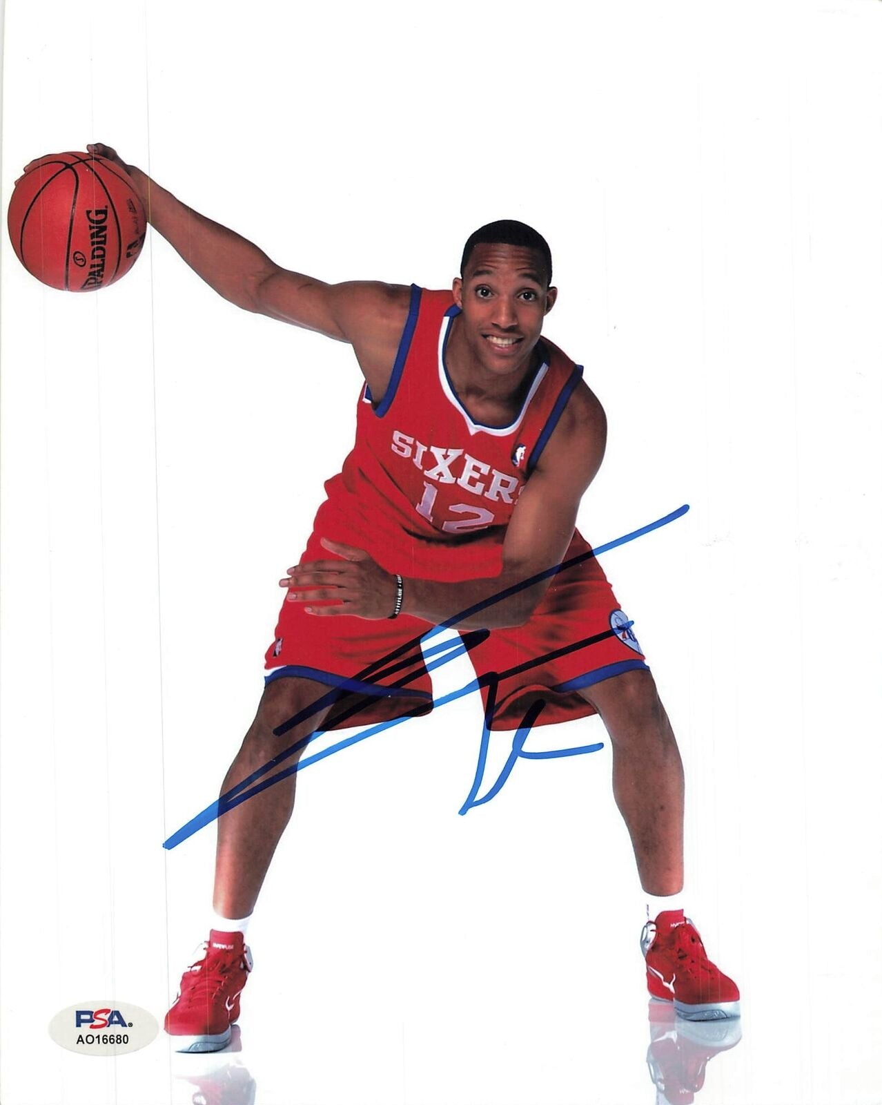 EVAN TURNER signed 8x10 photo PSA/DNA Philadelphia 76ers Autographed