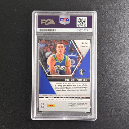 2019-20 Panini Mosaic #74 Dwight Powell Card AUTO PSA Slabbed Mavericks