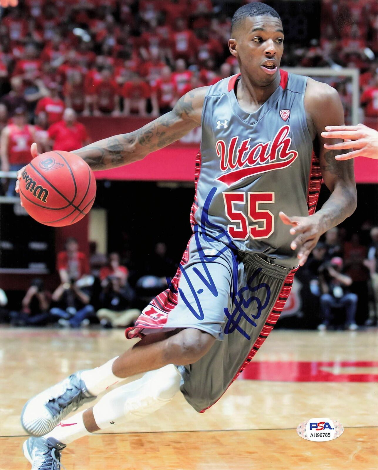 Delon Wright signed 8x10 photo PSA/DNA Utah Utes Autographed Mavericks