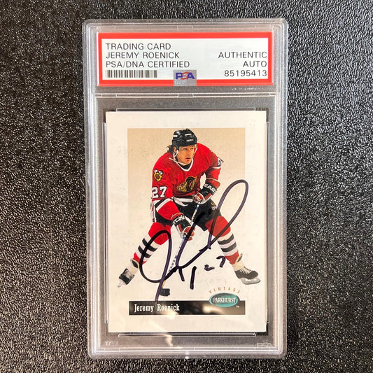 1994-95 Parkhurst #V65 Jeremy Roenick Signed Card AUTO PSA slabbed Blackhawks