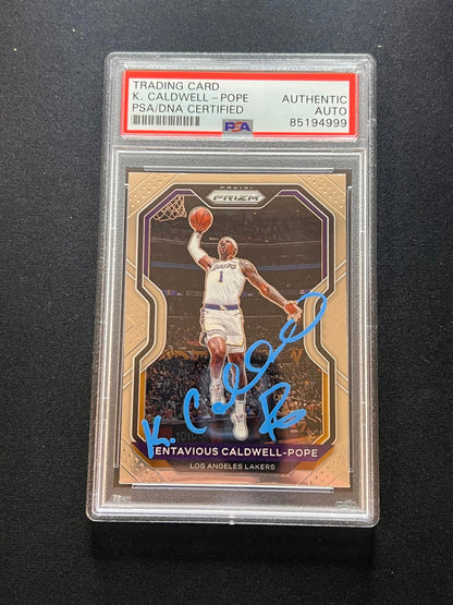 2020-21 Panini Prizm #77 Kentavious Caldwell-Pope Signed Card AUTO PSA Slabbed L