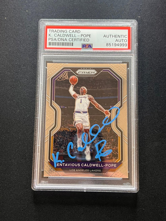 2020-21 Panini Prizm #77 Kentavious Caldwell-Pope Signed Card AUTO PSA Slabbed L